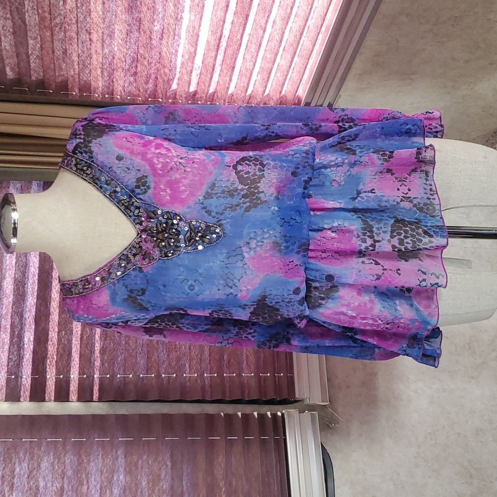 Sheer tunic dress